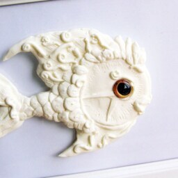 Fish. Nursery Decor. Children's Room Baby Animal. Wall Sculpture. 3D Decor. White Unpainted Fish. Installation For Kids - thumbnail 2