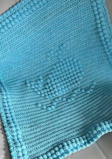 Handmade Baby Blanket Whale Design - image 1