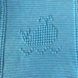 Handmade Baby Blanket Whale Design - thumbnail 3