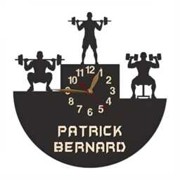 Wall Clock Weightlifter, Man Or Woman, Powerlifter, Bodybuilder, Bodybuilding Trainer ??oach Gift - thumbnail 3