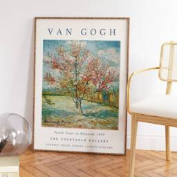 Van Gogh Exhibition Poster, Peach Trees in Blossom, Art Print, Floral Wall Art, Garden Gift, A1/A2/A3/A4 - thumbnail 3