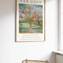 Van Gogh Exhibition Poster, Peach Trees in Blossom, Art Print, Floral Wall Art, Garden Gift, A1/A2/A3/A4 - thumbnail 2