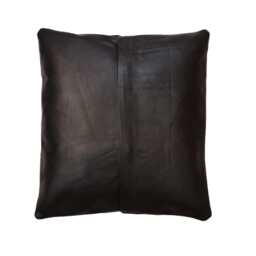 Black & White Cowhide Pillow Cover, Genuine Leather Cushion - thumbnail 3
