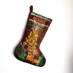 Christmas Stockinghand Made & Hand Painted Unique Stocking For Himmr Right Stockingholiday Gift Men - thumbnail 2