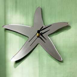 Etched Starfish Shaped Clocks - Custom Colours & Woods, Sizes & Personalised Engraving Option - thumbnail 4