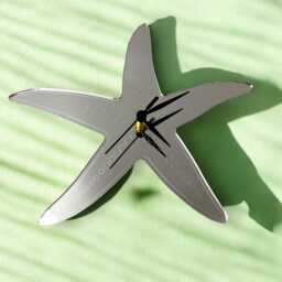 Etched Starfish Shaped Clocks - Custom Colours & Woods, Sizes & Personalised Engraving Option - thumbnail 2