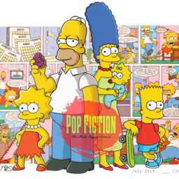 The Simpsons, Homer, Marge, Liza, Bart, Maggie, Original Artwork Canvas, Prints, Collectible.digital Mix-Media Art - thumbnail 2