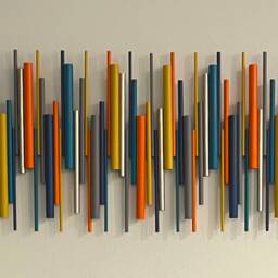 Modern Colourful Wall Art, Large 3D Wooden Sculpture, Colour Pulse - thumbnail 2