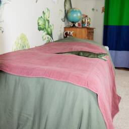 Quilted Bedspread For Single Bed Made Of Cotton By Hj??rtslag Design - thumbnail 3