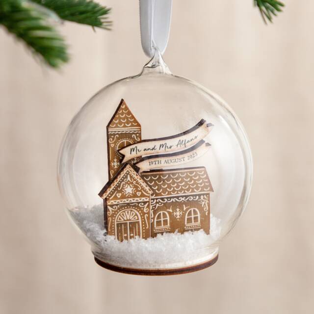 Gingerbread Church Bauble - image 1