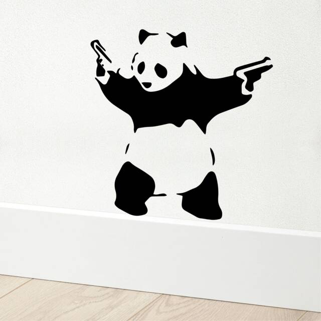 Banksy Panda Removable Vinyl Wall Decal Stickers Home Decor Art - image 1