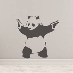 Banksy Panda Removable Vinyl Wall Decal Stickers Home Decor Art - thumbnail 3