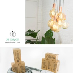 Plug in Chandelier -Choose 3, 5, 7 Pendant Lights - Dimmer Switch Hanging Lamps Swag Light Hook Custom Colors - thumbnail 3