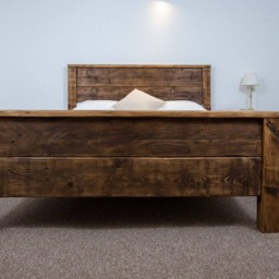 The York Bed Frame Chunky Reclaimed Pine Wood With Footboard All Sizes Available Free UK Delivery. Extra Thick 4.5cm Slats - thumbnail 2