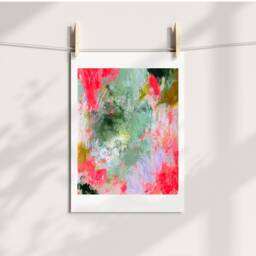 Original Painting On Paper, Abstract Art Original, Small Colorful Artwork, Painting, Wall - thumbnail 2