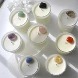 Smokey Quartz Crystal Candle Aromatherapy Essential Oils, Natural Soy Wax - thumbnail 4