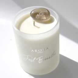 Smokey Quartz Crystal Candle Aromatherapy Essential Oils, Natural Soy Wax - thumbnail 1
