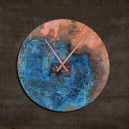 Extra Large Wall Clock - 30 Inches. Round Copper Clock. Home Decor. Patina Copper. Art. Handmade Clocks. Artistic