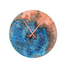 Extra Large Wall Clock - 30 Inches. Round Copper Clock. Home Decor. Patina Copper. Art. Handmade Clocks. Artistic - thumbnail 2