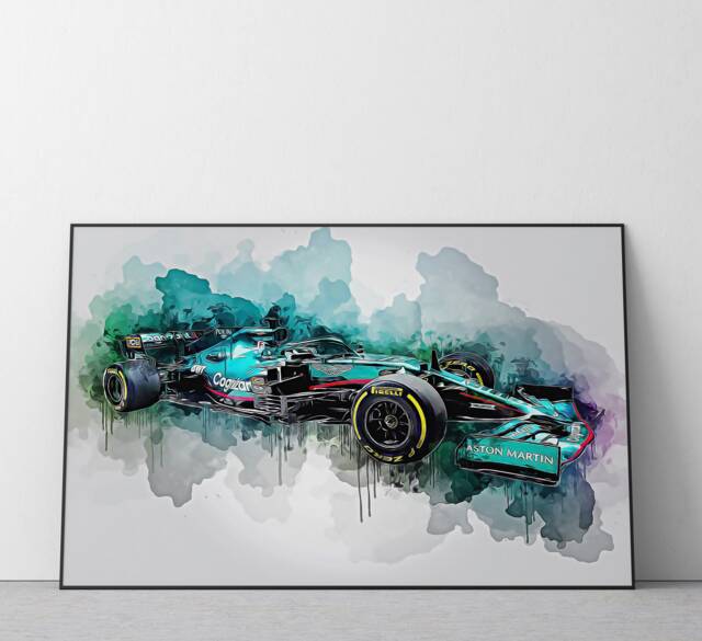 Aston Martin - Formula One Car F1 Wall Art Print Ref #171 - image 1