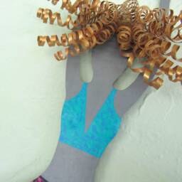 Handmade Yoga Tree Pose Metal Wall Art Upcycled Steel Sculpture - thumbnail 2
