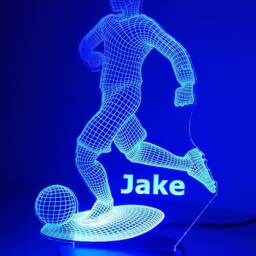 Personalised Football Night Light - Children's Kids Bedroom Boys Room Led Birthday Gift Christmas - thumbnail 3
