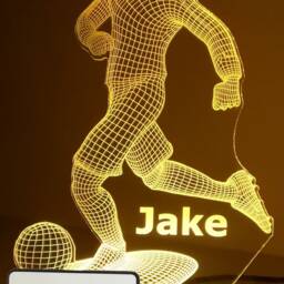 Personalised Football Night Light - Children's Kids Bedroom Boys Room Led Birthday Gift Christmas - thumbnail 2