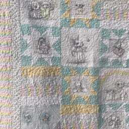 Quilted, Hand Crafted Baby's Quilt-Keepsake-Newborn-Home Furnishing-Crib Bedding-One Of A Kind - thumbnail 2
