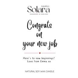 New Job Celebration Candle, Soy Wax, Colleague Friend Gift - thumbnail 2