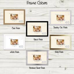40Th Ruby Wedding Anniversary Photo Frame For Signing Unique Gift Present Sign7x5-692D - thumbnail 2