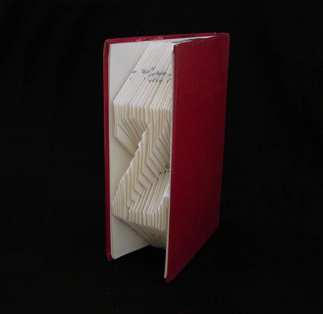 Z Is For Zombie .... Monograms Folded-Book Art Sculpture - image 1