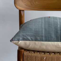 Vintage Hmong Hemp Pillow Cover Embroidered Boho Farmhouse Decor - thumbnail 2