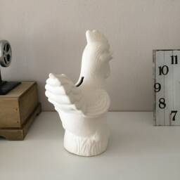 Rooster Cash Box, Ready To Paint, Ceramic Bisque, Figurine, Coin Bank, Piggy Banks, Diy Project, Toys, Art Statues - thumbnail 3