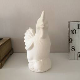 Rooster Cash Box, Ready To Paint, Ceramic Bisque, Figurine, Coin Bank, Piggy Banks, Diy Project, Toys, Art Statues - thumbnail 2