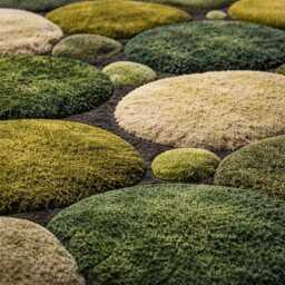Hand Tufted Wool Rug, Pebble Moss Design, Oushak Style Hallway Runner - thumbnail 3