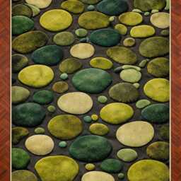 Hand Tufted Wool Rug, Pebble Moss Design, Oushak Style Hallway Runner - thumbnail 2