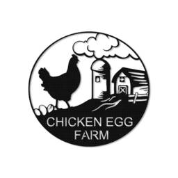 Chicken Egg Farm Metal Sign, Custom Coop Sign Name, Personalized Wall Art, Hen House Decor, Chicken - thumbnail 3
