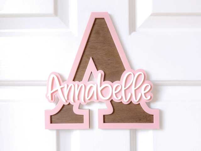 Personalized Wood & Acrylic Kids Name Sign, Nursery Decor - image 1