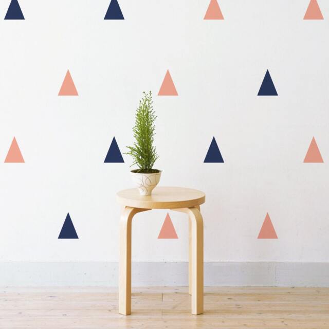 Pastel Triangles Set - Set Of 54 Wall Sticker Decal - Pattern, Art, Girls Room, Boys Nursery Decal, Kids Room Patterns - image 1