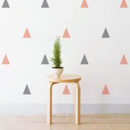 Pastel Triangles Set - Set Of 54 Wall Sticker Decal - Pattern, Art, Girls Room, Boys Nursery Decal, Kids Room Patterns - thumbnail 2