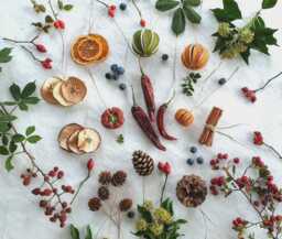 Natural Christmas Tree Decorations Hanging Dried Orange & Apple Slices Cinnamon Sticks Pine Cones Oranges Limes Chillies Pumpkins Ornaments - thumbnail 1