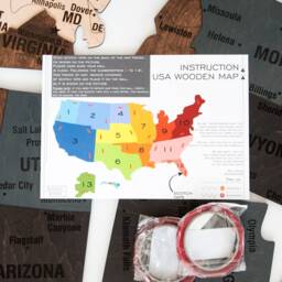 Travel Map, Apartment Decor United States Us Wood Map New Gift, Usa Wooden Wall Art Decor, Push Pin Gift - thumbnail 4