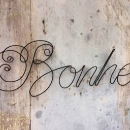Relate Door Plate in Wire Recuit, Message, Phrase, First Name Wire, Sculpture, Wall Decoration, Stickers - thumbnail 3
