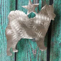 Alaskan Malamute, Metal Dog Tree Topper, Holiday, Wreath Decor, Christmas, Aluminum, Yard Stake Or Wall Hanging, Won't Rust, Lightweight - thumbnail 4