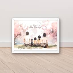Family Print, Personalised Family Print With Dog, Canvas Dog Photo, Dogs, Portrait, Our - thumbnail 1