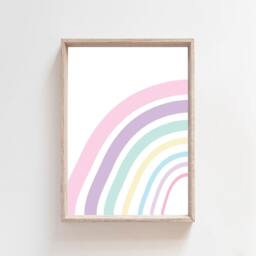 Set Of 3 Sister Prints, Girls Bedroom Nursery Print, Rainbow Wall Art, Playroom Pastel, Art - thumbnail 2