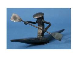Kayak - Metal Art Figurine Railroad Spike Art Kayak Gift - thumbnail 2