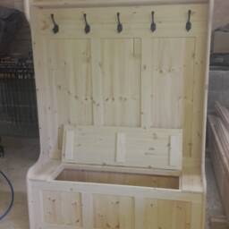 4Ft Wide Coat Rack, Boot Room, Hallway Bench, Monks Bench, Shoe Storage, Any Size Made Delivery Cost Shown On The 2nd Photo - thumbnail 4