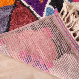 Vintage Purple Boujaad Rug, Authentic Moroccan Rug 5x8 Ft - thumbnail 4