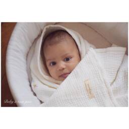 Hand-Embroidered Double Gauze Cotton Throw - Collab @babyatoutprix X Villa Pauline - thumbnail 2